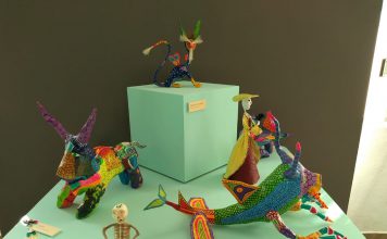 Exposición de cartonería “Llegada al Mictlán” en Coatlán del Río Exposición de cartonería en Coatlán del Río