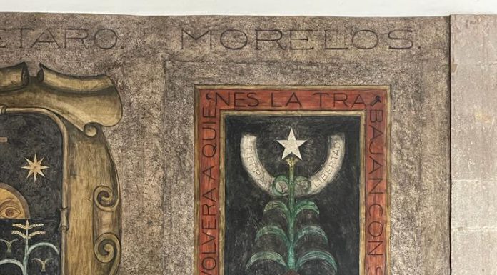Cumple 100 años, el escudo de Morelos, creado por Diego Rivera en 1923. Escudo del Estado de Morelos, pintado por Diego Rivera